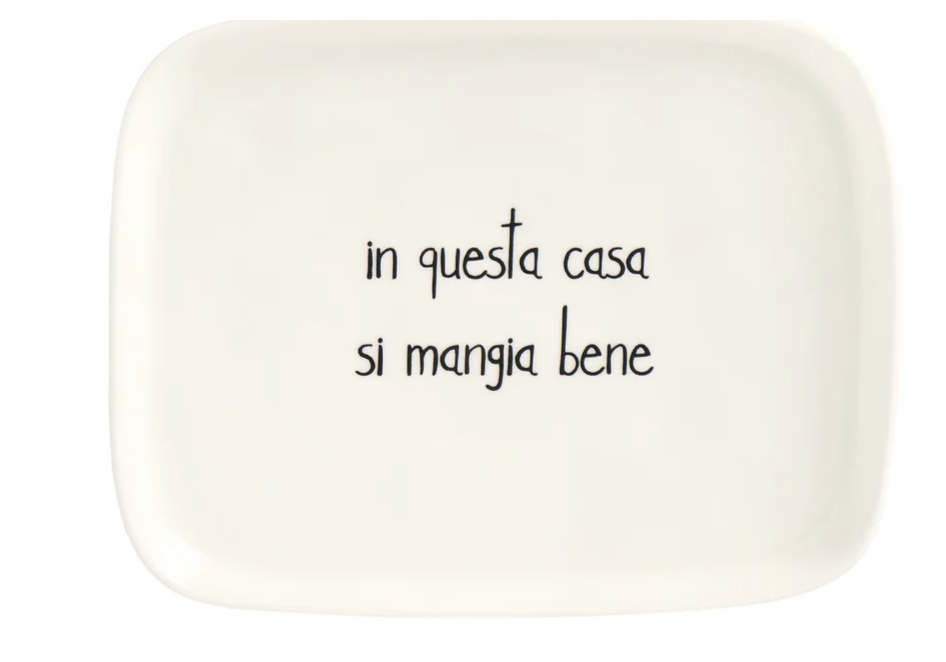 Simple Day Piatto rettangolare "In questa casa si mangia bene"