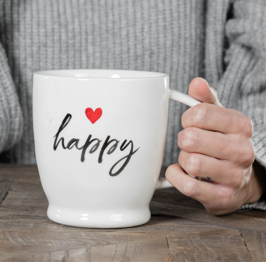 Simple Day Mug Happy cuore