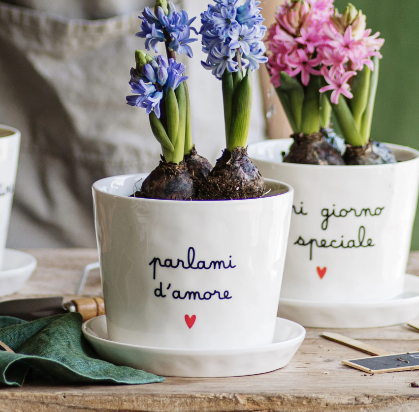 Simple Day Vaso Parlami d'amore, con sottovaso