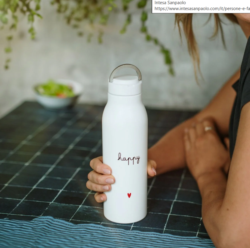 Simple Day Borraccia termica Happy cuore - 0,5 l