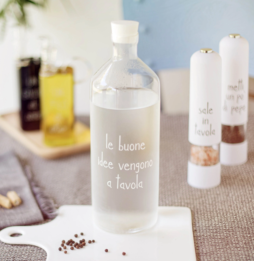 Simple Day Bottiglia Le buone idee vengono a tavola