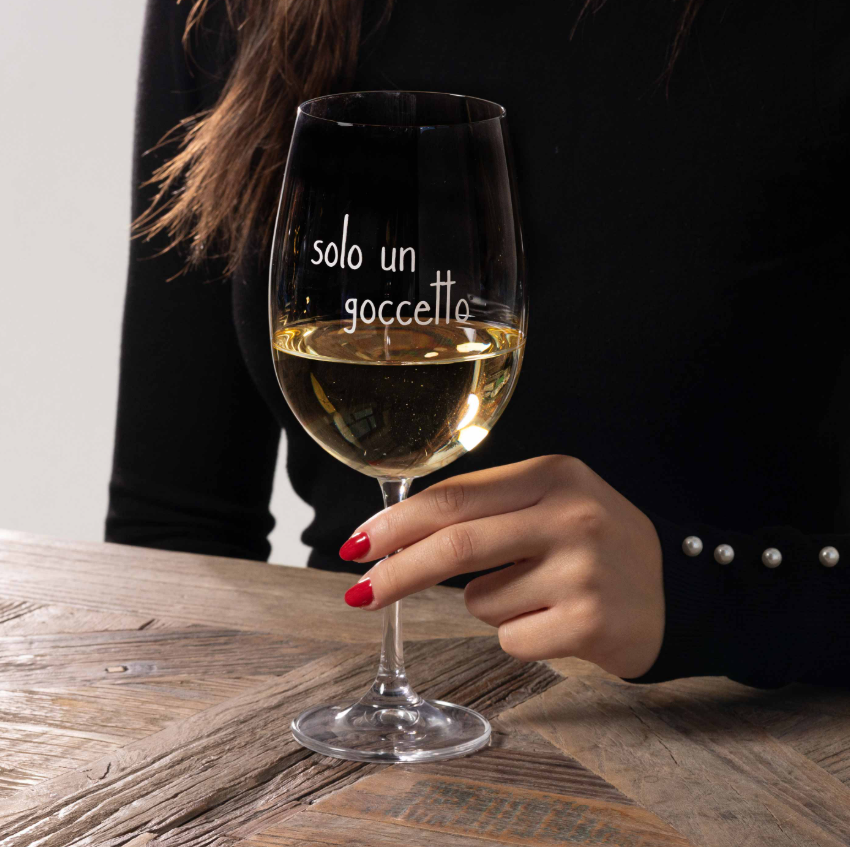 Simple Day Set 2 calici vino Solo un goccetto 64cl