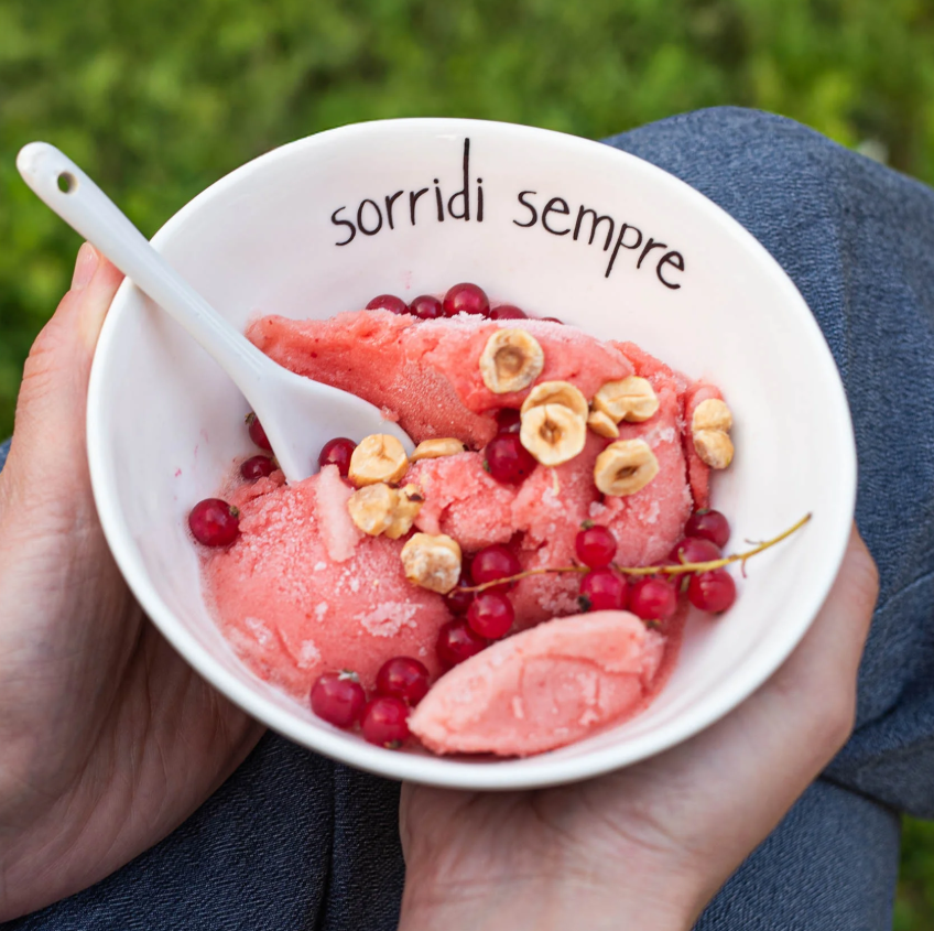 Simple Day Set 2 Coppette in gres Sorridi sempre