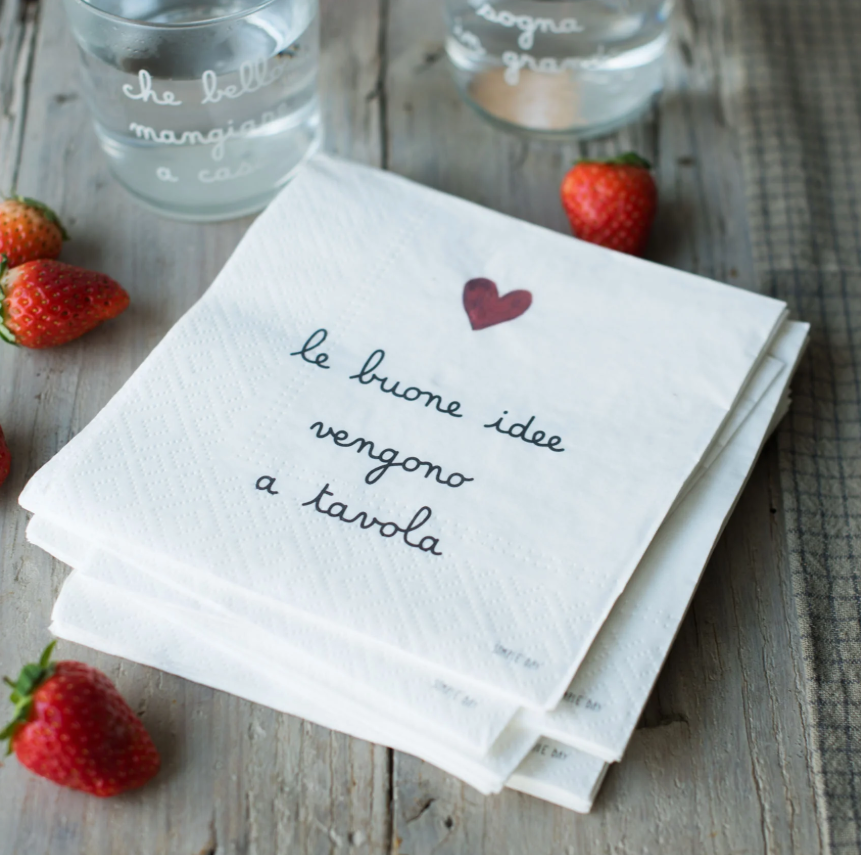 Simple Day Set 20 tovaglioli in carta Le buone idee vengono a tavola