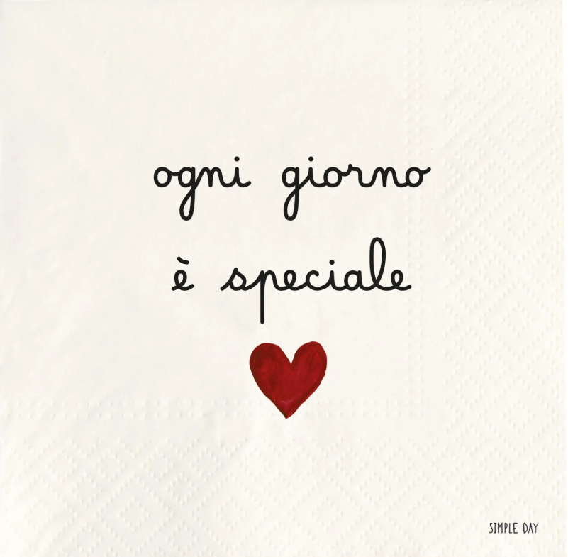 Simple Day Set 20 tovaglioli in carta Ogni giorno è speciale