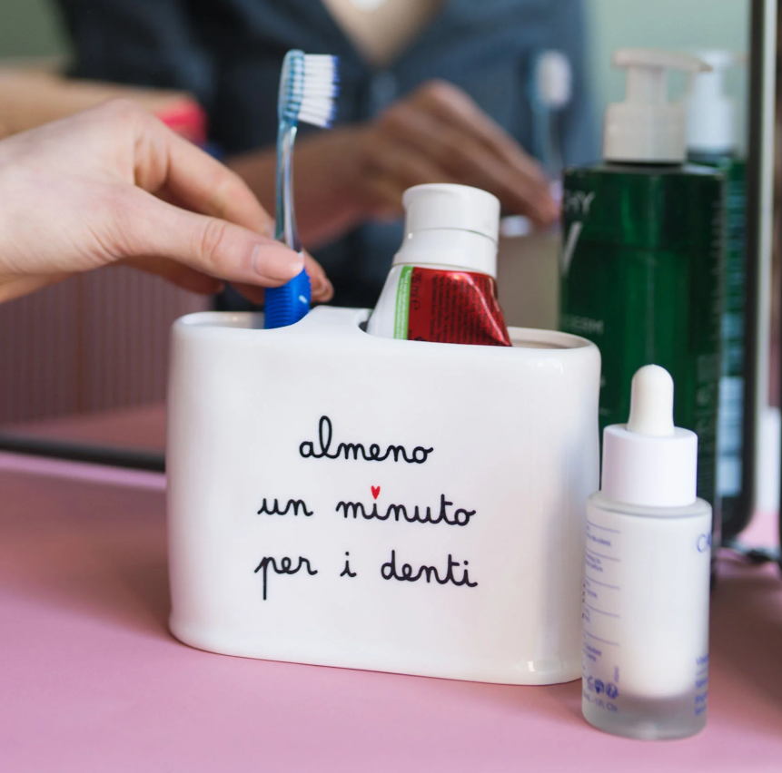 Simple Day Portaspazzolino XL Almeno un minuto per i denti
