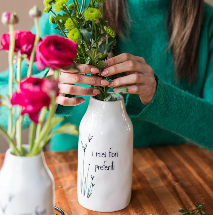 Vaso Portafiori in gres I miei fiori preferiti