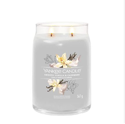 Yankee Candle Large Jar Silver Smoked Vanilla&Cashmere